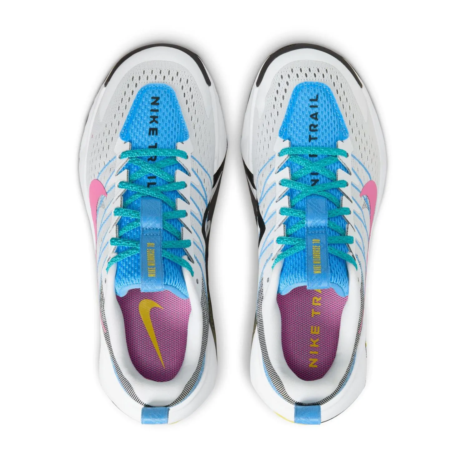 Wildhorse 10 Трейловые кроссовки Nike, White/Pink/Black/Uni Blue — фото 4