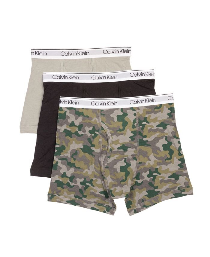 

Трусы-боксеры для больших мальчиков, упаковка из 3 шт. Calvin Klein, мультиколор