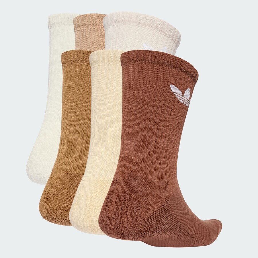 Носки ADIDAS ORIGINALS Trefoil Cushion, цвет Beige/Ecru/Sand/Chestnut brown/Light brown/White — фото 2
