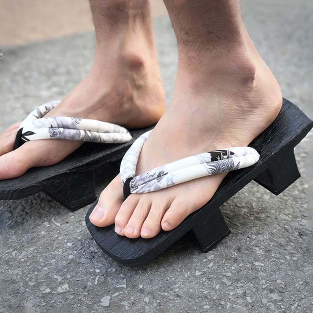 

Мужские тапочки YXCKG, деревянные сандалии гета, мужские шлепанцы, традиционные японские тапочки для взрослых, традиционные японские тапочки на высоком каблуке с двумя зубцами для мужчин и женщин, EUR42-43 F