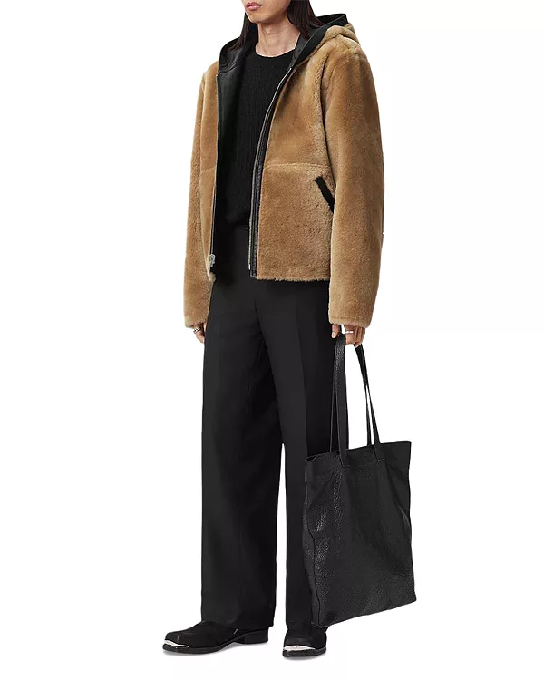 Двусторонняя куртка-бомбер Mostyn из овчины Allsaints, мультиколор — фото 3