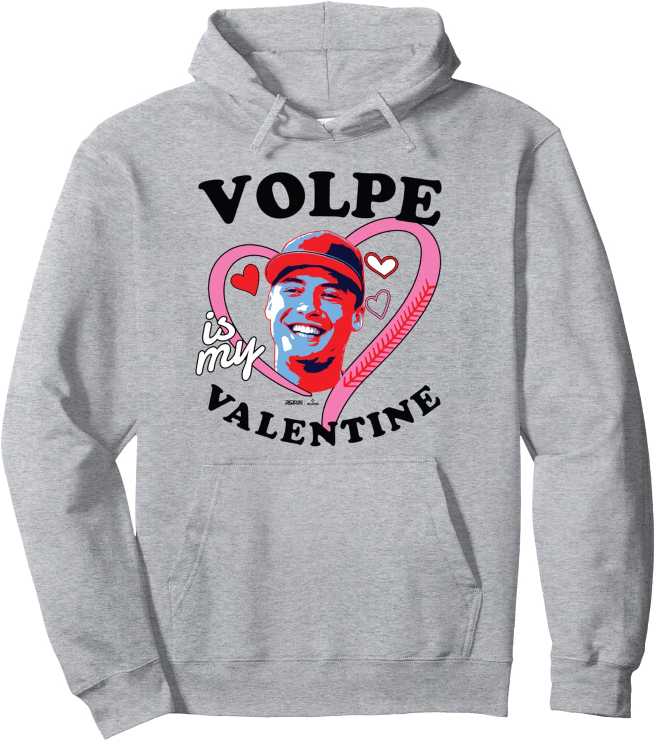 

Худи Anthony Volpe New York Baseball Is My Valentine MLBPA Ryno Sports, серый