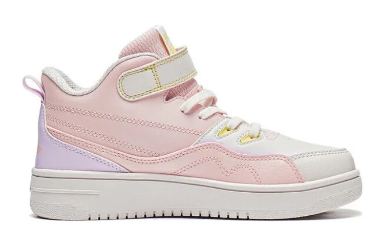 YOUNG Li-Ning YOUNG 937 кожаные низкие кроссовки для скейтбординга розово-серые подростковые — фото 3
