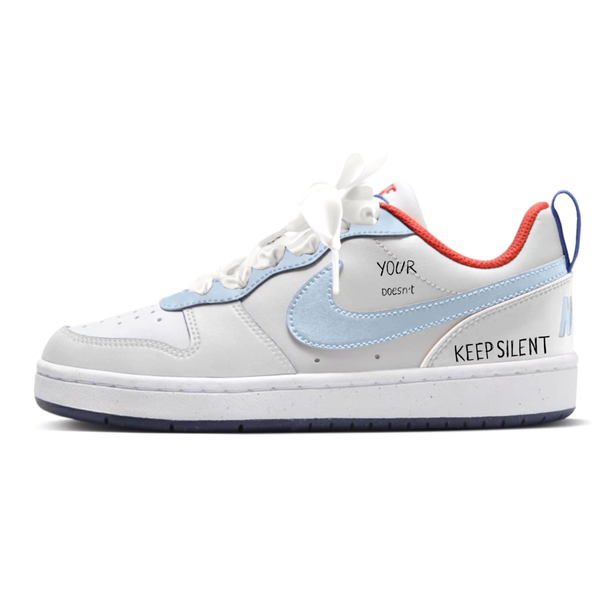 

Кроссовки для скейтбординга Court Borough Cooling Dreamy Low Top для детей и подростков Nike, синий