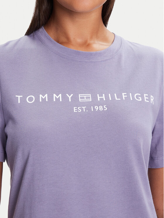 Футболка regular fit WW0WW40276 Tommy Hilfiger, фиолетовый — фото 4