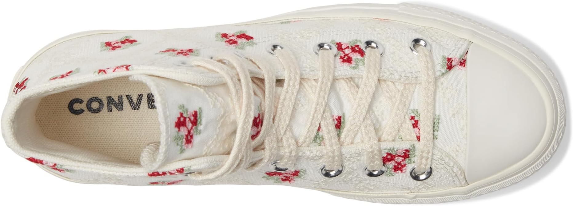 Кроссовки Converse Chuck Taylor All Star High-Top Platform Sneaker, Vintage White/Horizon Pink/Egret — фото 2