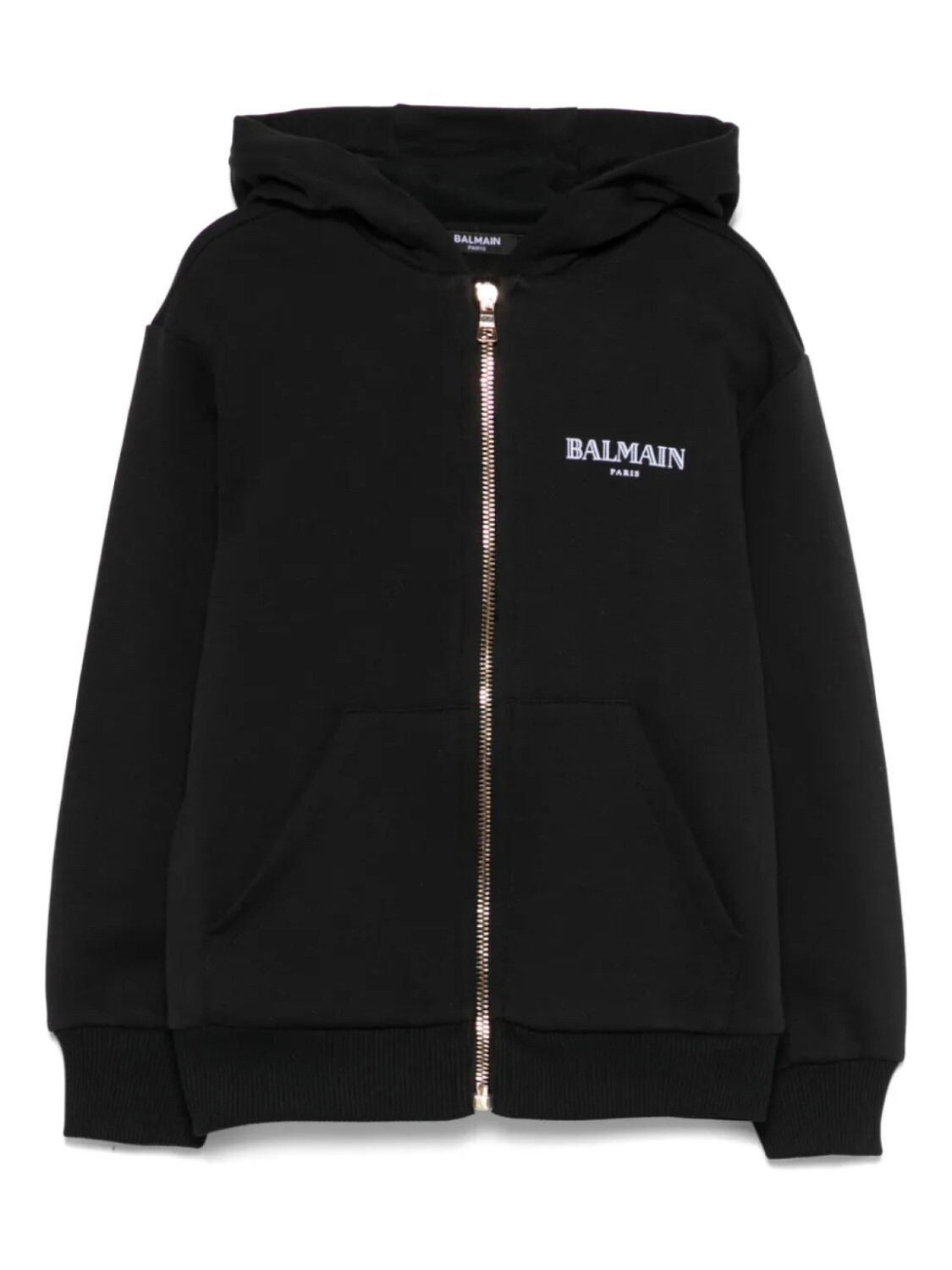 

Толстовка с капюшоном и логотипом Balmain Kids, черный