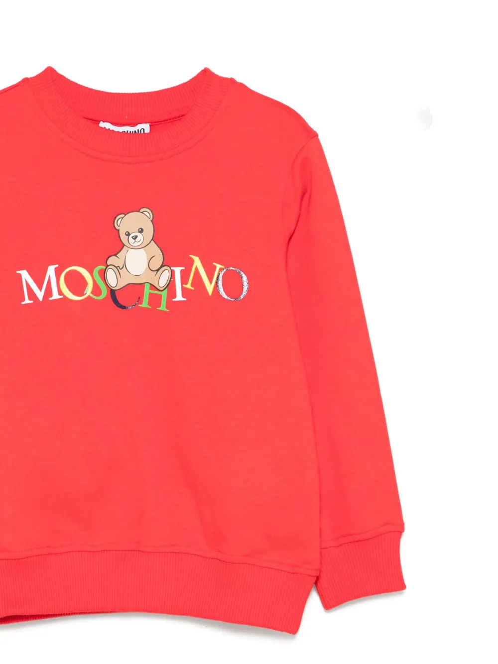 Толстовка с логотипом Тедди Moschino Kids, красный — фото 3