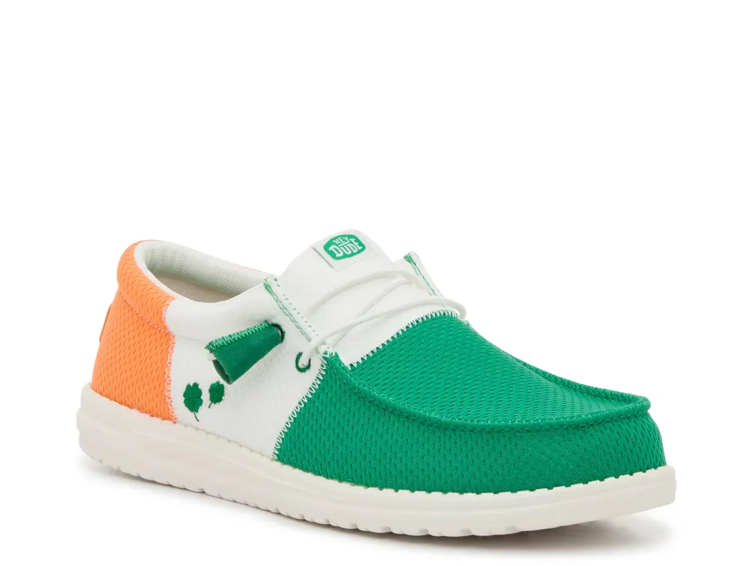 

Wally Tri St. Patrick's Day Слипоны - мужские Heydude, Orange/White/Green