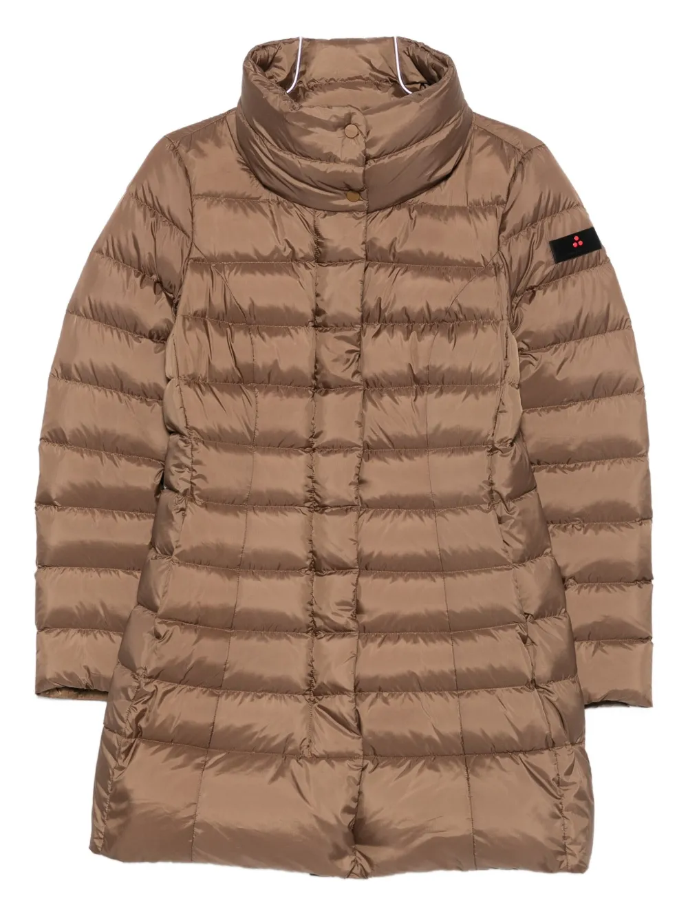 

Стеганое пальто с высоким воротником Peuterey, коричневый