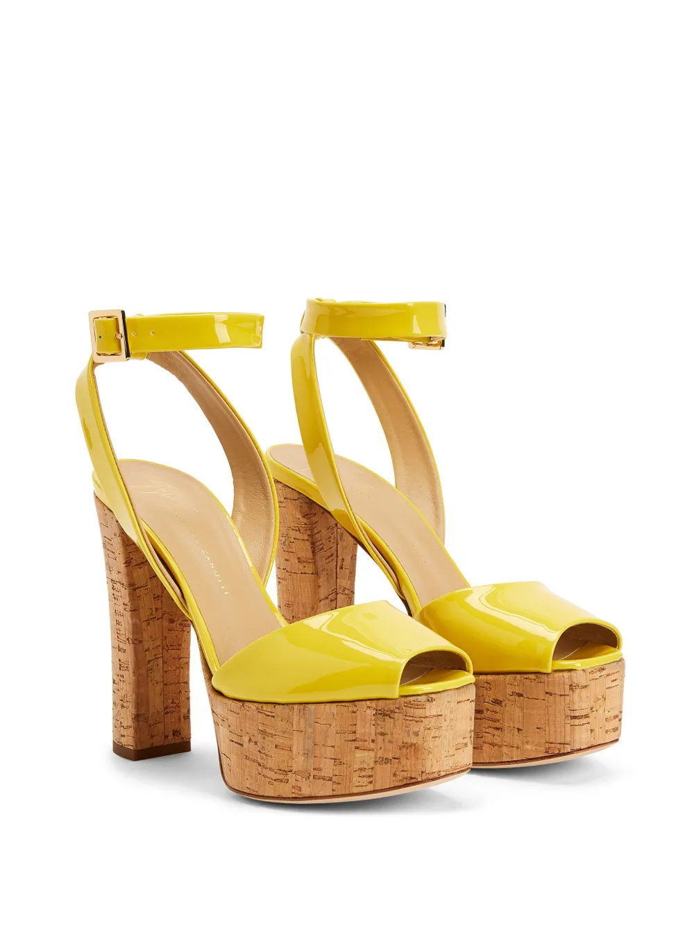 Босоножки Betty 170 с открытым носком Giuseppe Zanotti, желтый — фото 2