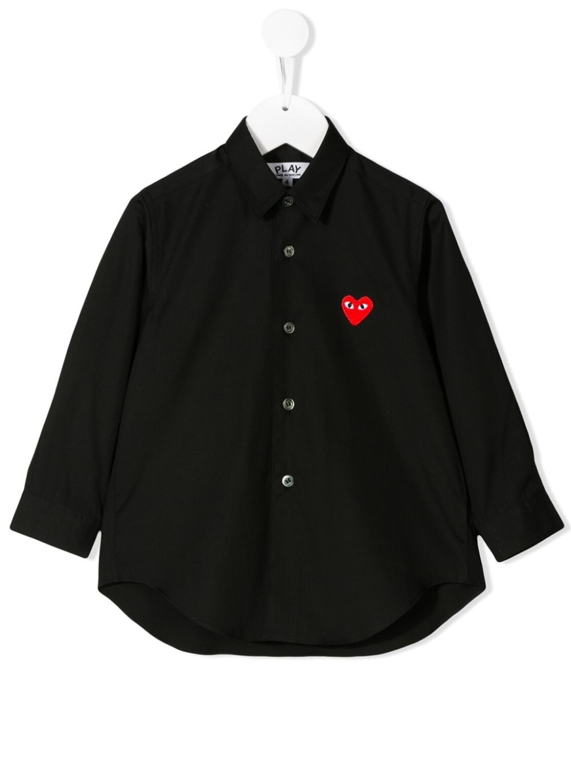 

Рубашка с нашивкой-логотипом Comme Des Garçons Play Kids, черный