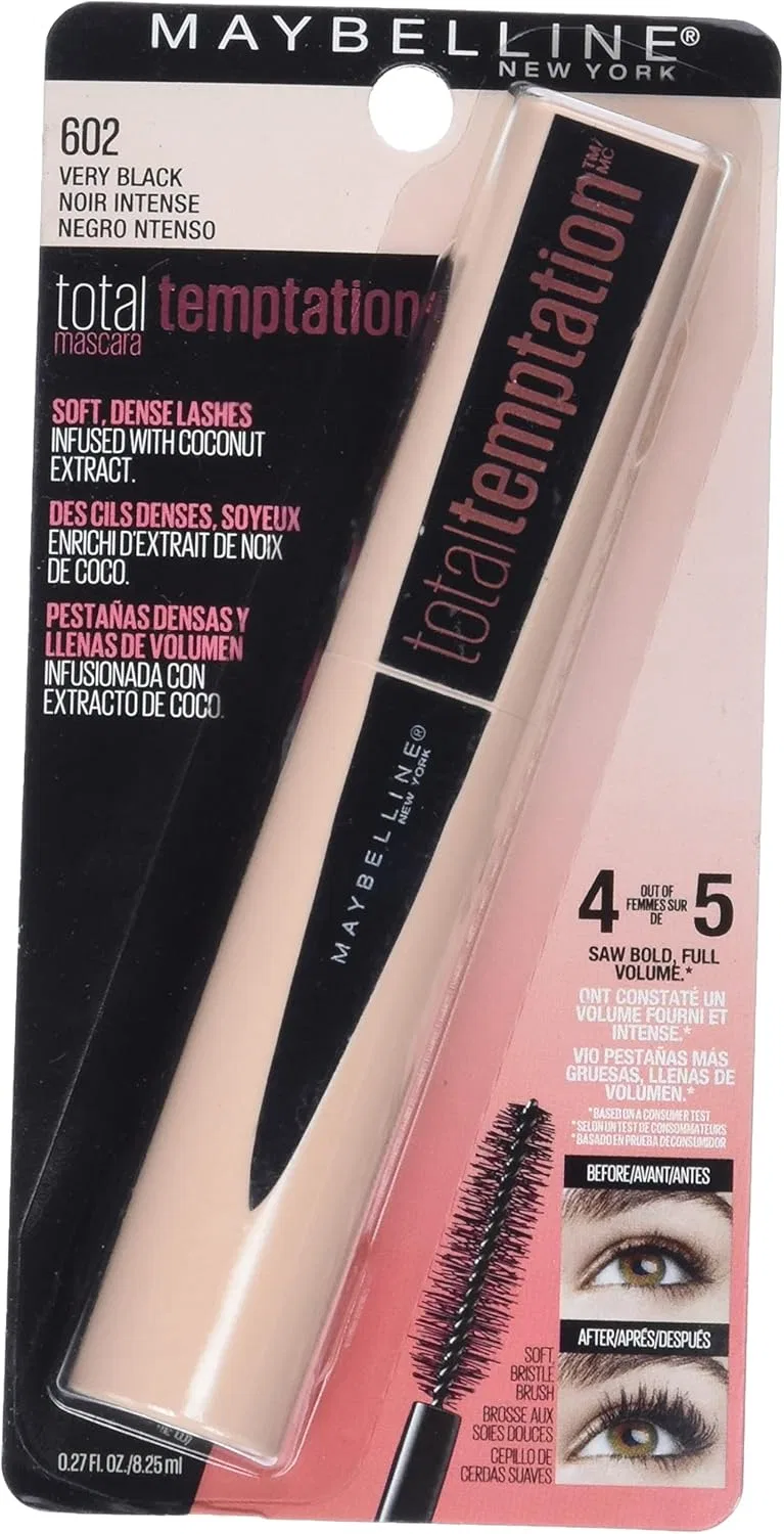 Тушь для ресниц объемная Maybelline New York Total Temptation, 8.25 мл, черный — фото 2
