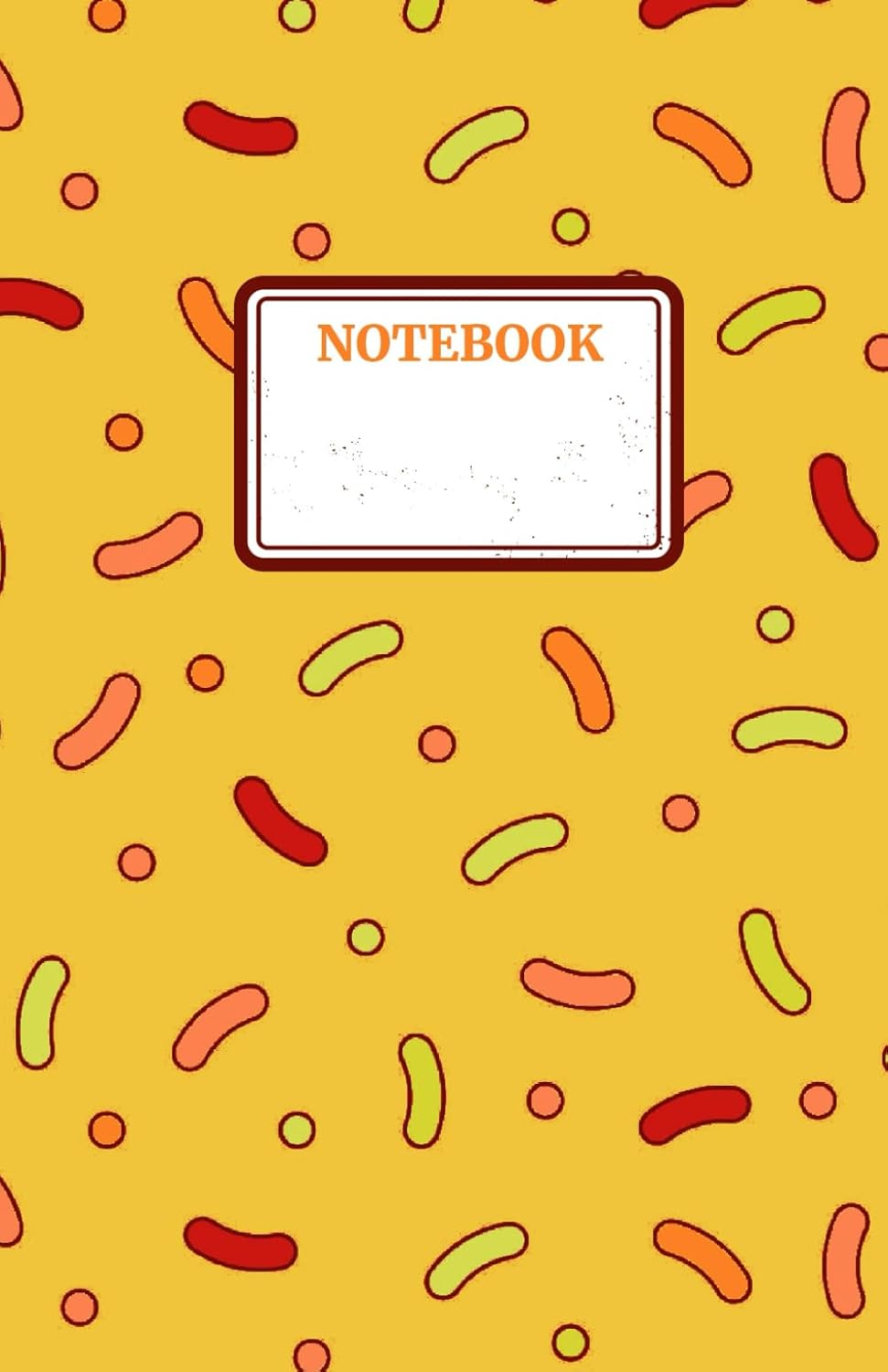 

Composition Notebook: retro nostalgia, postmodern orange beans, graphic design notepad, apx A5, 60 sheets, checkered for lab notes (Independently published)