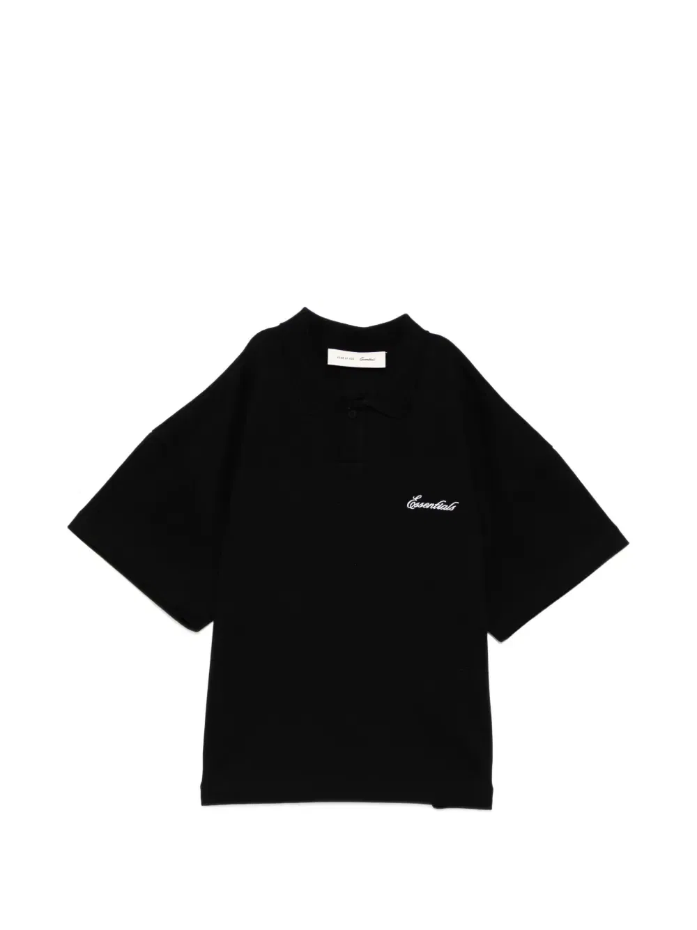 Рубашка-поло Essentials с вышитым логотипом Fear Of God Essentials Kids, черный