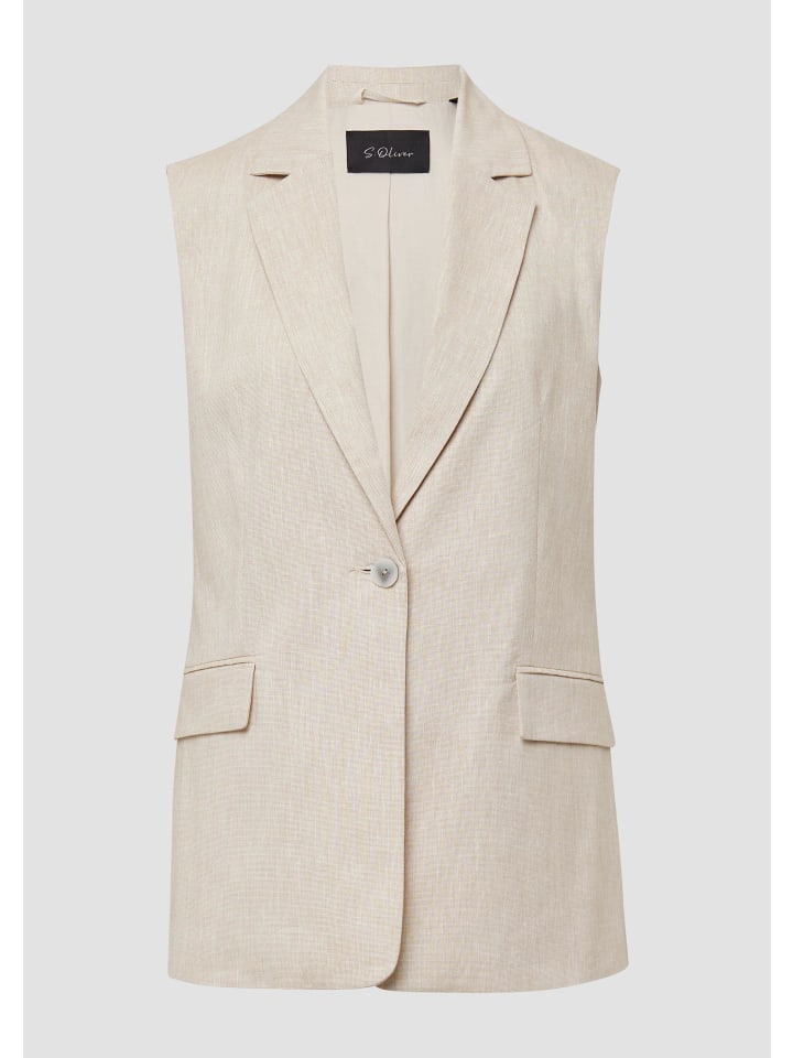 

s.Oliver Жилет для использования в помещении, цвет 80 Вт, светло-бежевый