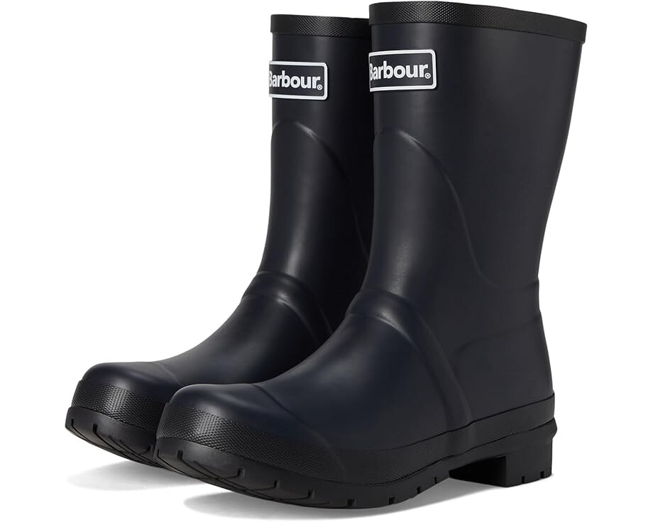 Сапоги женские Barbour Banbury Mid Welly резиновые с логотипом, темно-синий
