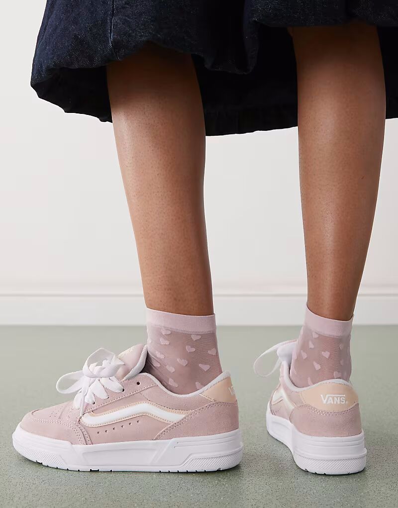 Кроссовки Vans Hylane из массивной замши светло-розового цвета — фото 3