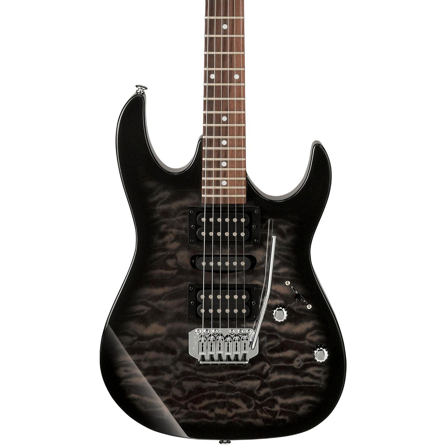 

Электрогитара Ibanez GRX70QA прозрачный черный Sunburst