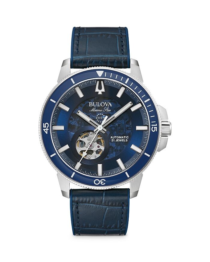 

Часы Bulova Marine Star, 45 мм, синий