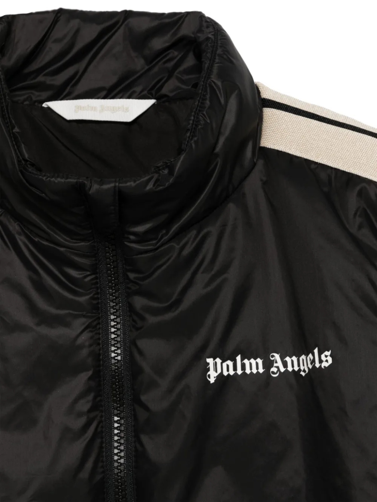 Palm Angels Kids жилет с отделкой в полоску, черный — фото 3