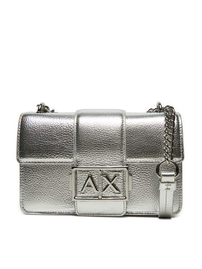 

Вечерняя сумка Armani Exchange, серебряный, Черный, Вечерняя сумка Armani Exchange, серебряный