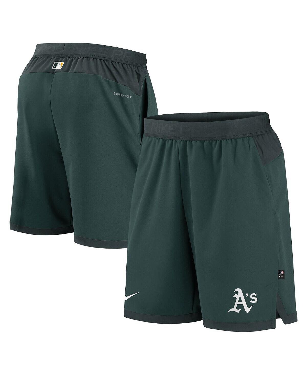 Мужские зеленые шорты Oakland Athletics Authentic Collection Flex Vent Performance Nike