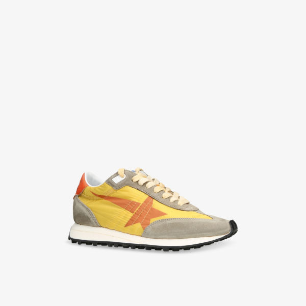 Кроссовки Golden Goose Marathon 82542 из замши с низким верхом, желтый — фото 3