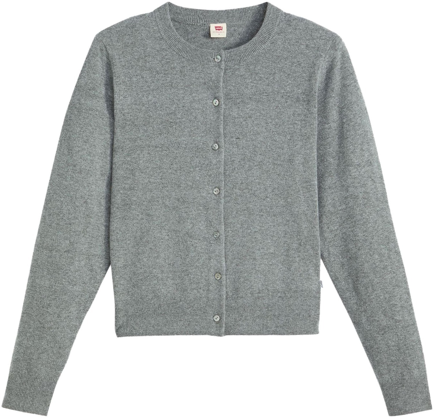 

LEVI'S Вязаный кардиган 'Supersoft Crewneck Cardigan' в сером цвете