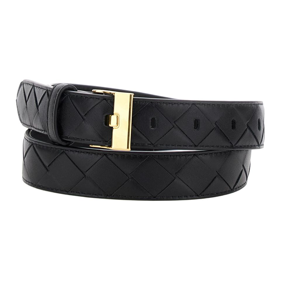 

Bottega Veneta Ремень с плетёной пряжкой, Black