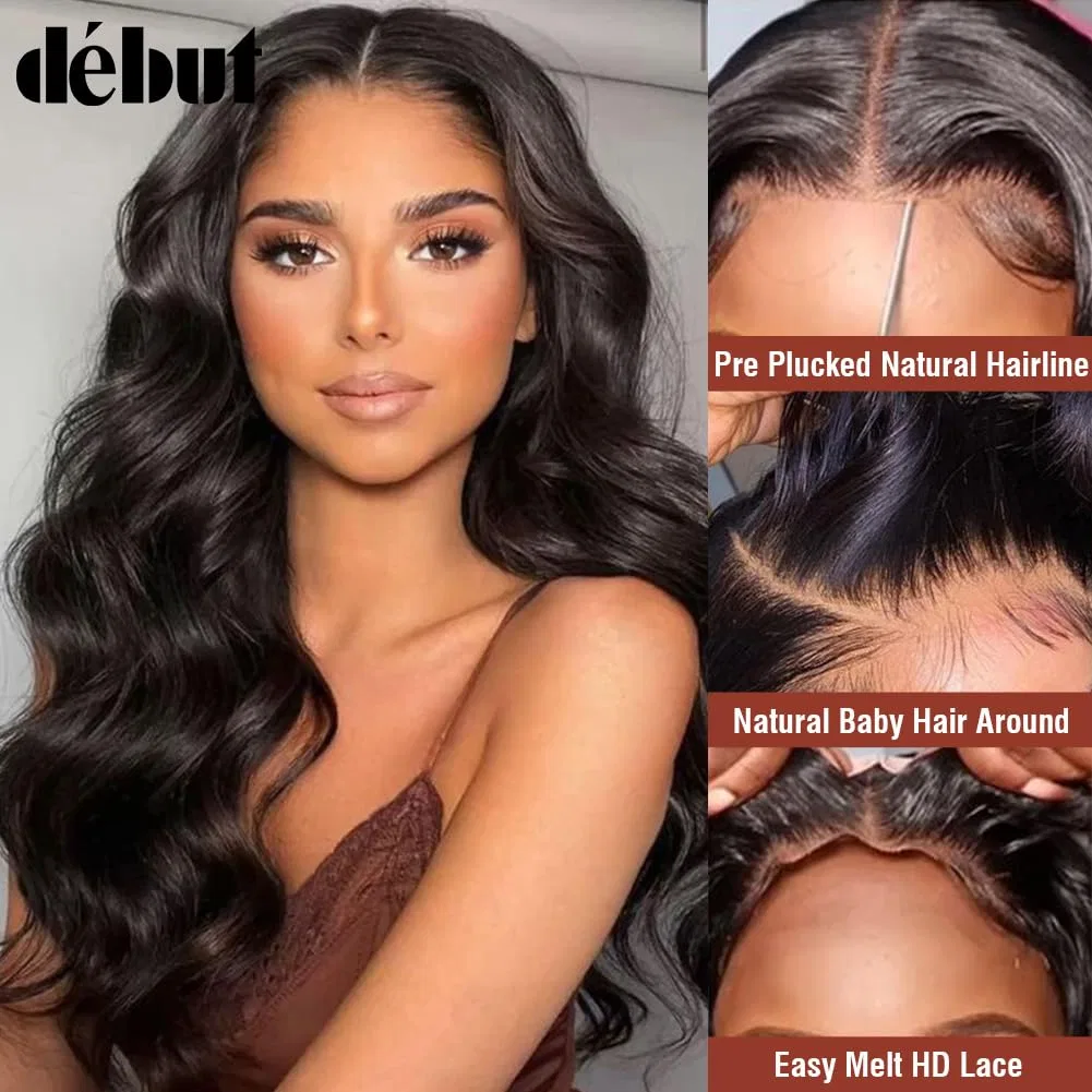 Женский парик «Body Wave Lace Front» из натуральных волос Début, Black — фото 3