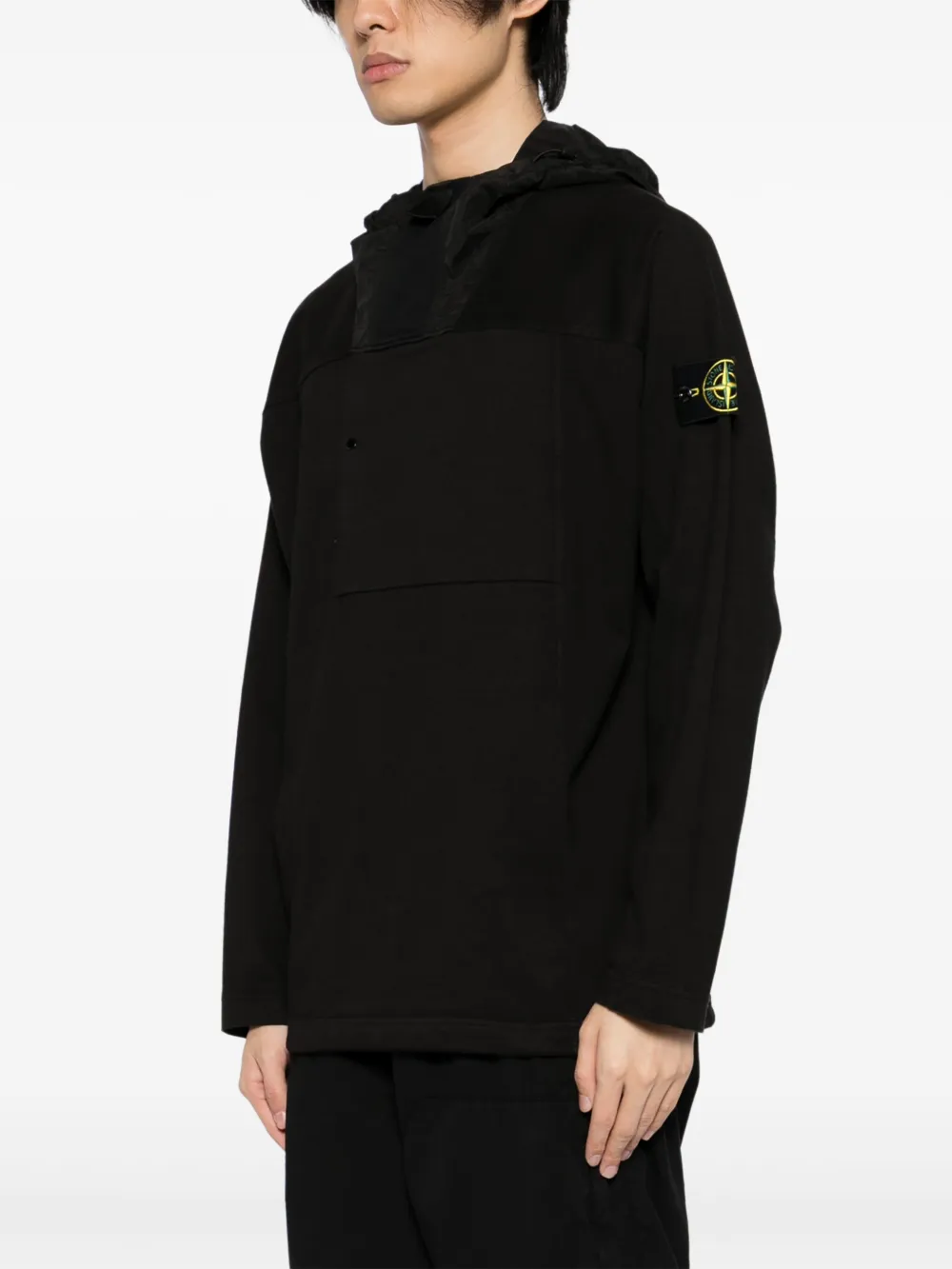 Худи felpa Stone Island, черный — фото 3