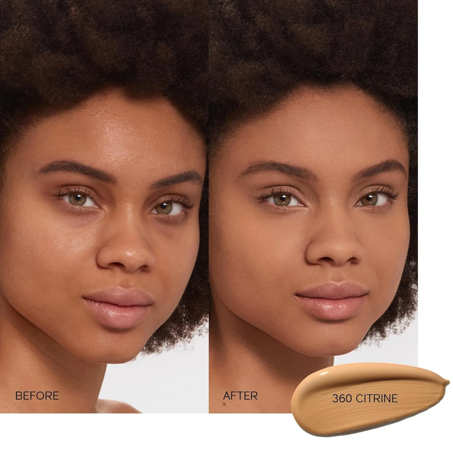 Shiseido Synchro Skin Self-Refreshing Foundation SPF 30, Citrine 360 - тональный крем среднего и полного покрытия, естественное сияние, 24 часа стойкости, водостойкий, некомедогенный, 30 мл, 360 - Citrine — фото 3
