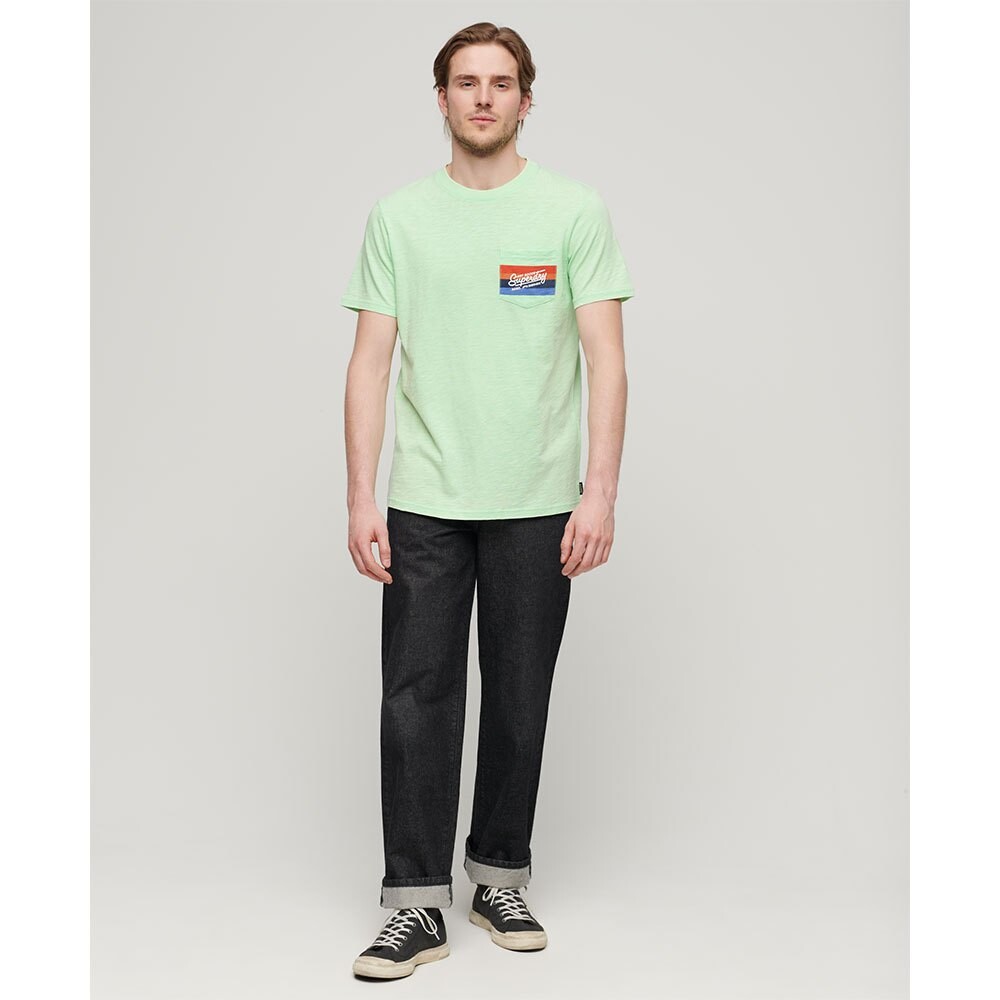 Футболка с коротким рукавом Superdry Cali Logo, зеленый — фото 4