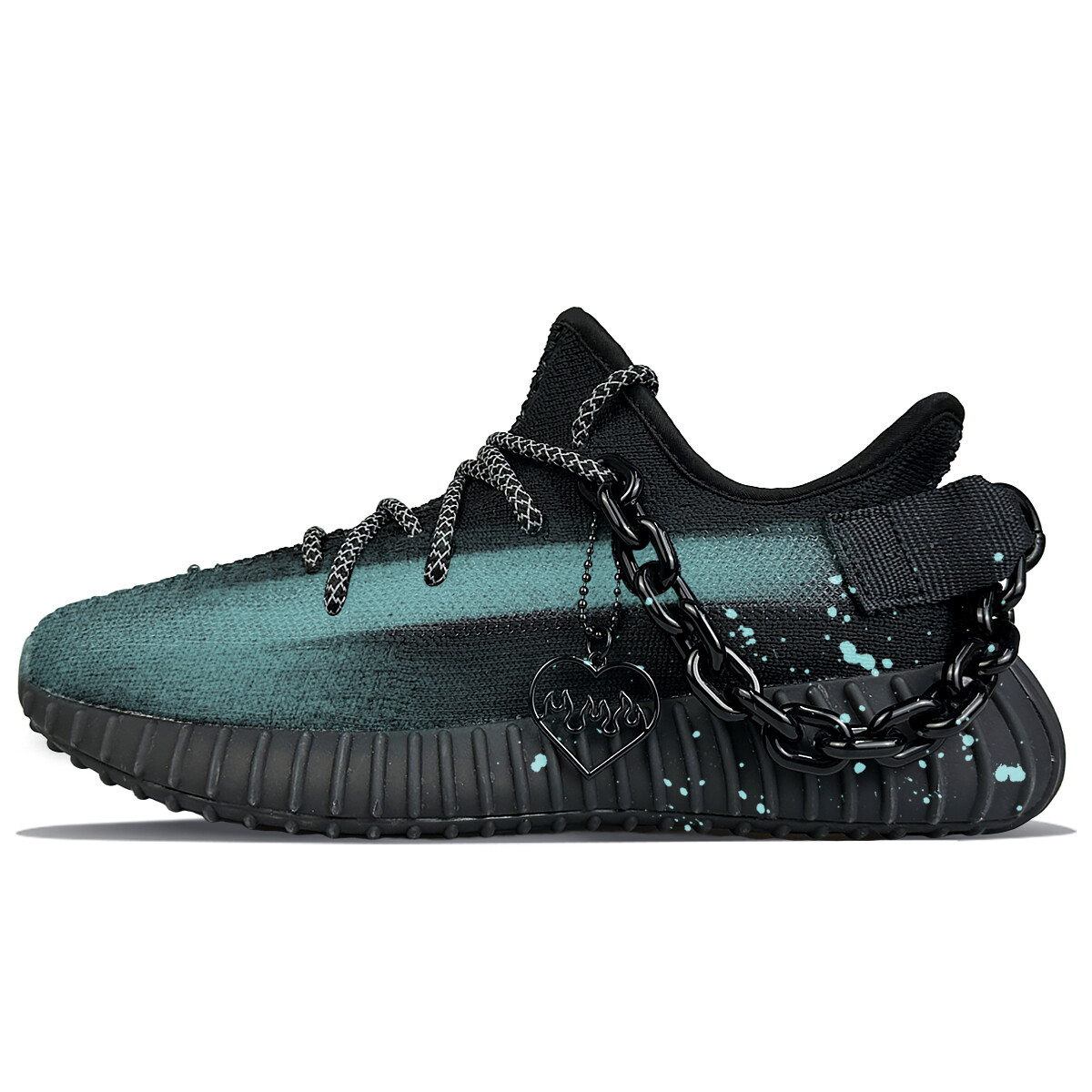 Кроссовки Yeezy Boost 350 V2 Lifestyle унисекс с низким верхом синего цвета Adidas Originals, черный