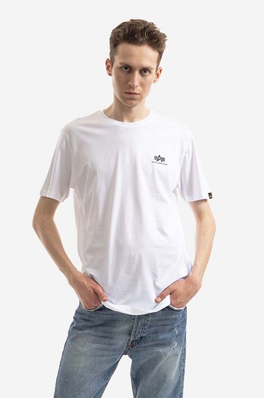 

Хлопковая футболка Alpha Industries, белый