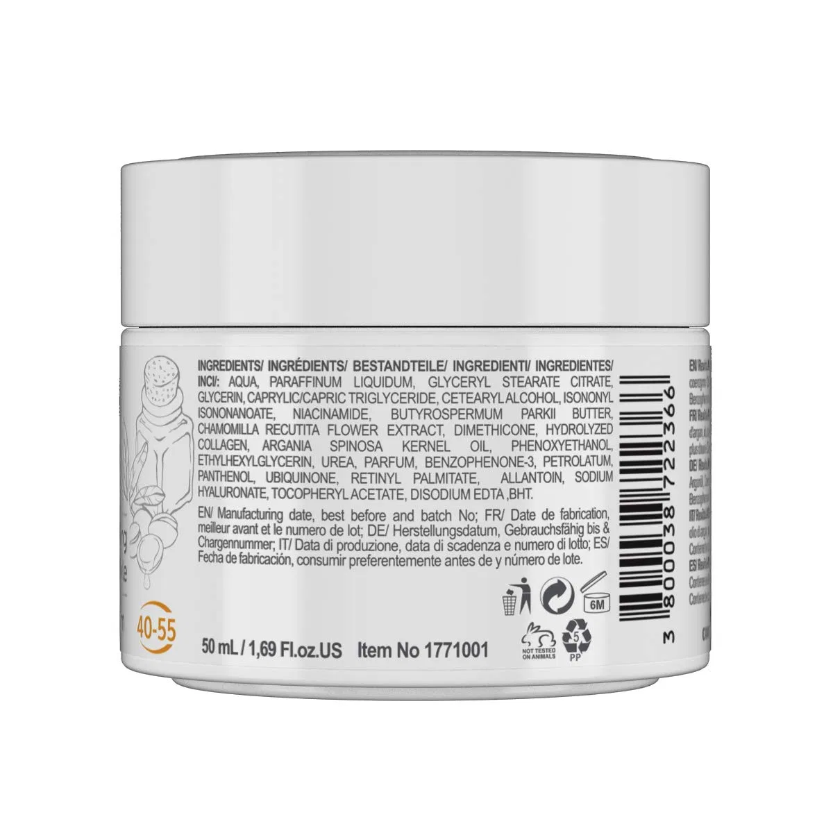 Крем для лица Revitalab — Антивозрастной дневной и ночной увлажняющий с коллагеном, гиалуроновой кислотой и Q10 — фото 2