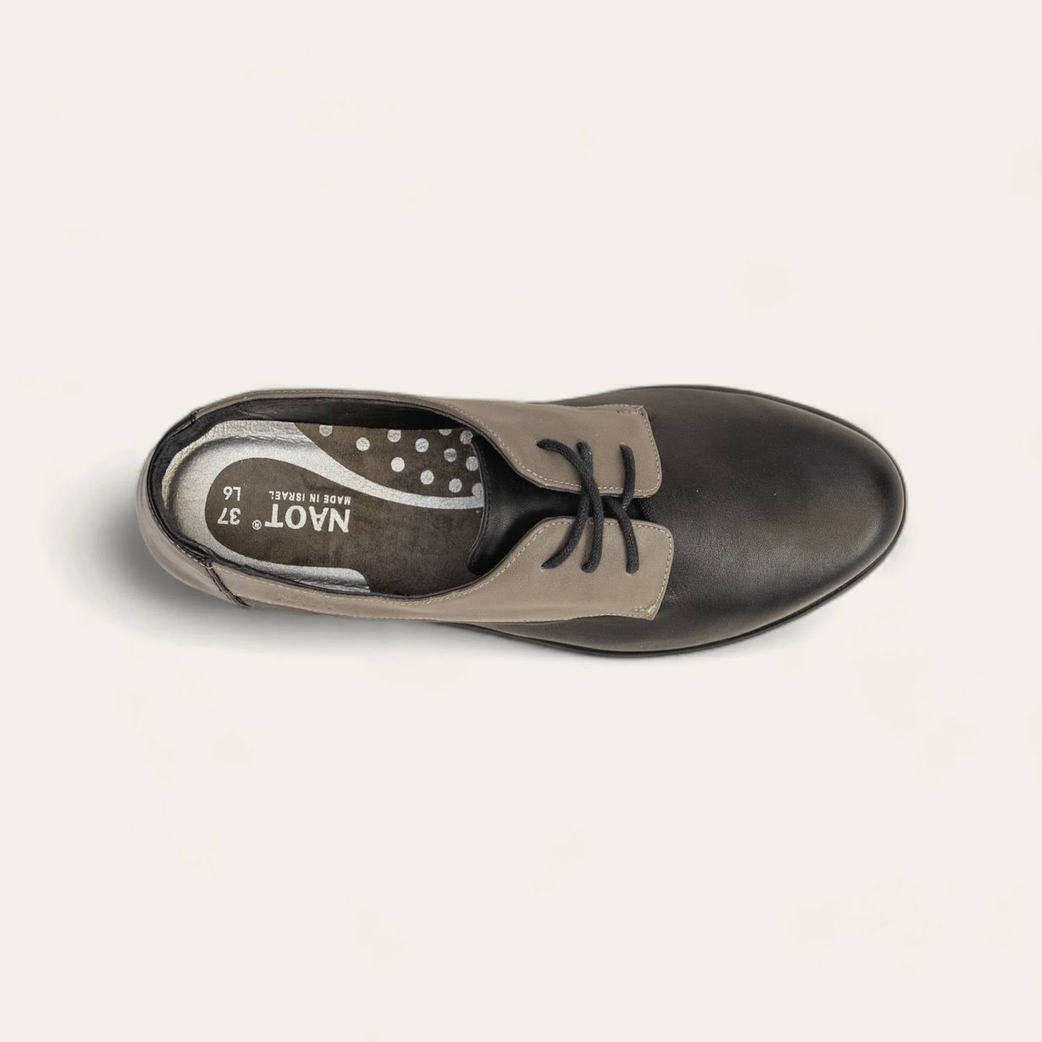 Женские лоферы Kedma - средний размер, цвет Jet Black/Tin Gray/Black Madras NAOT — фото 3