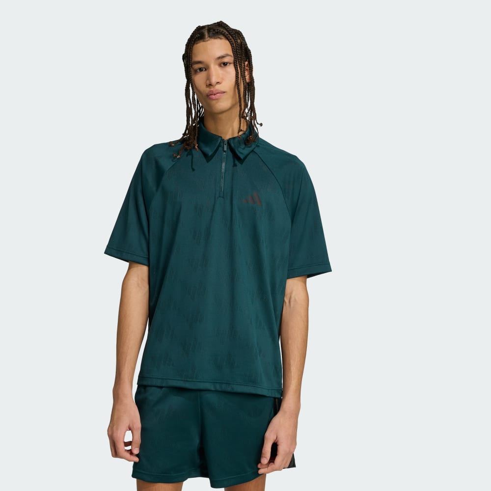 

Футболка Adidas Stadium Jacquard Polo Tee, цвет Aurora Ivy/Black