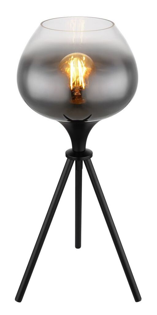 

Настольная лампа Globo Lighting металл черный матовый, стекло дымчатое, кабель черный текстильный, кулисный переключатель на кабеле, ø: 240 мм, В: 450 мм, длина кабеля 1500 мм, без 1x E27 40 Вт 230 В.
