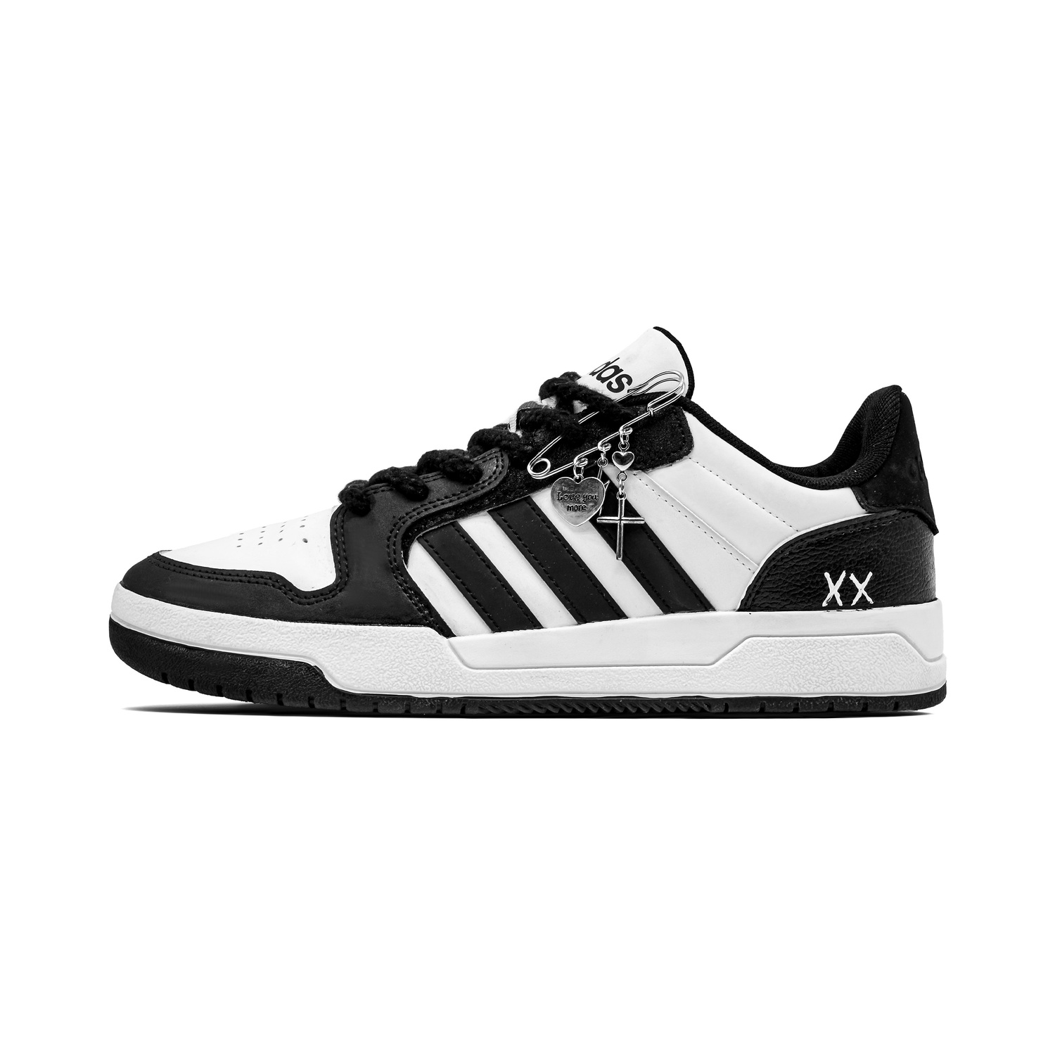 Adidas ENTRAP Playful Combat Abrasion Resistant Balance Low top Skateboard Shoes Unisex черный белый — фото 3
