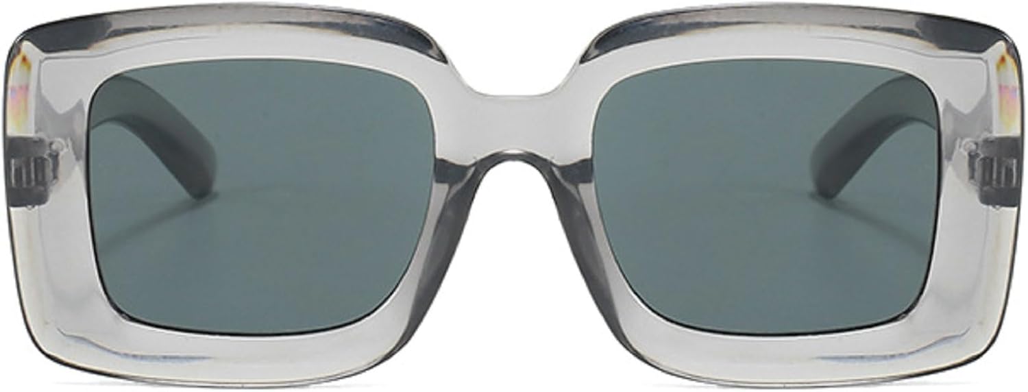 

Классические ретро-солнцезащитные очки квадратной формы для женщин и мужчин в стиле 80-х и 90-х годов. Модные солнцезащитные очки с защитой от УФ-излучения mincl, Gray