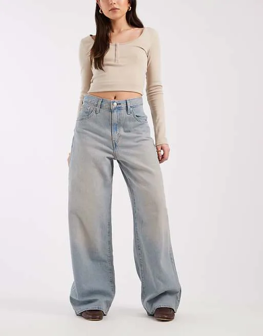 

Синие мешковатые джинсы Levi's на завязках