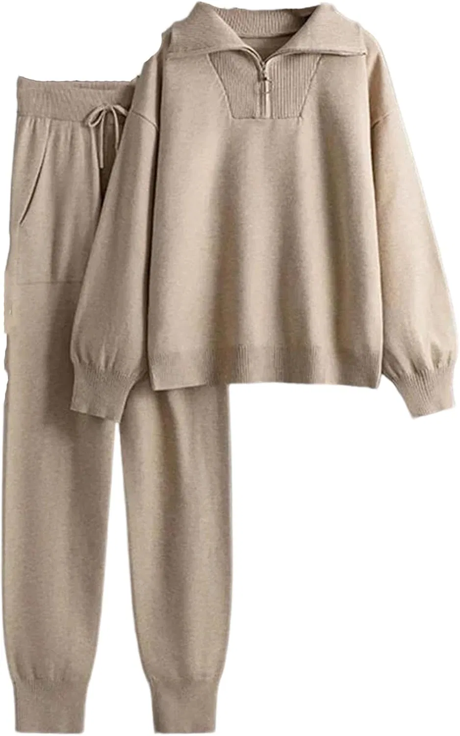 Женский спортивный костюм из трикотажа, Generic, Khaki