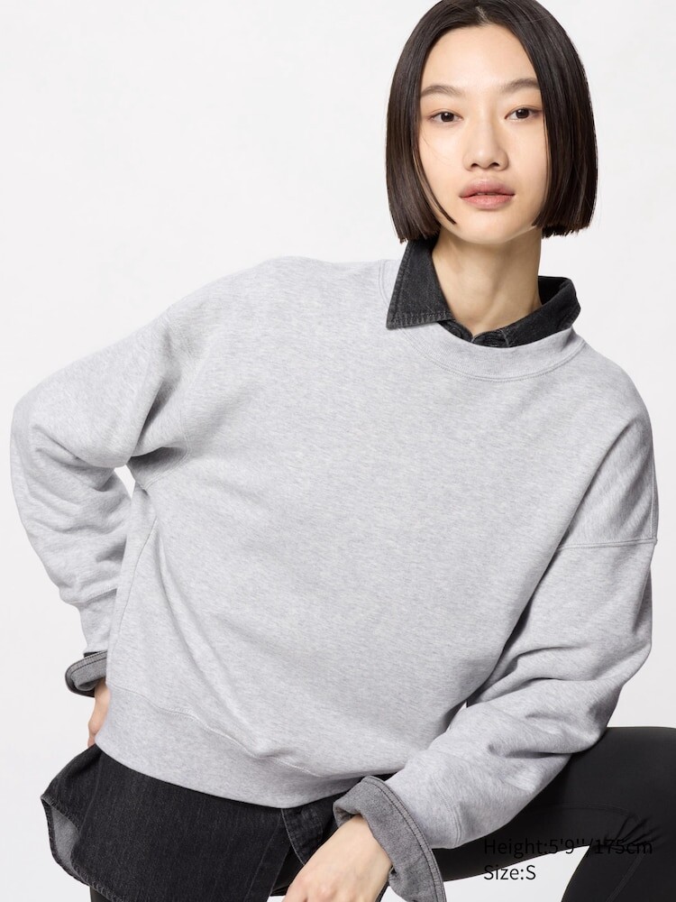 

Толстовка с круглым вырезом Uniqlo, цвет 02 серый