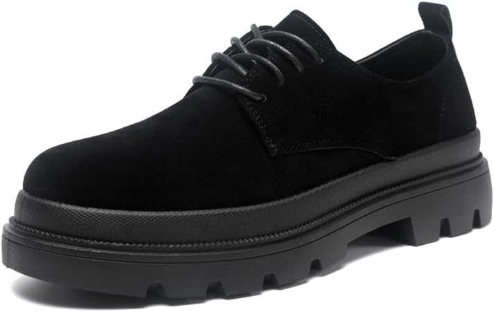 

Современные туфли-оксфорды на платформе, замшевая деловая повседневная обувь, толстая текстурированная подошва, стелька из пеноматериала с эффектом памяти, черный и коричневый цвета Generic