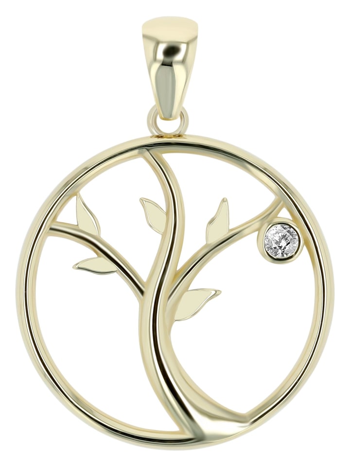 

Adeliás Женский кулон - подвеска «Древо жизни» из золота 333 пробы с кубическим цирконием в золоте