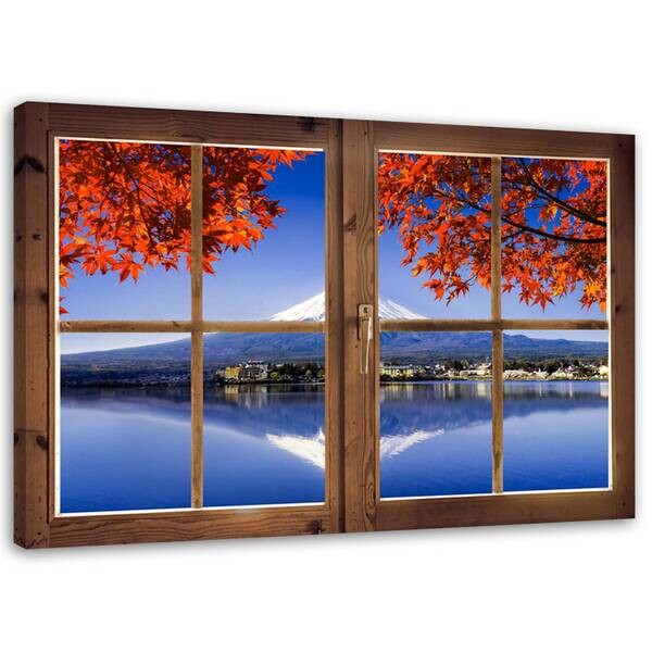

Фреска Feeby Fensterblick Japan Fuji Berg, синий