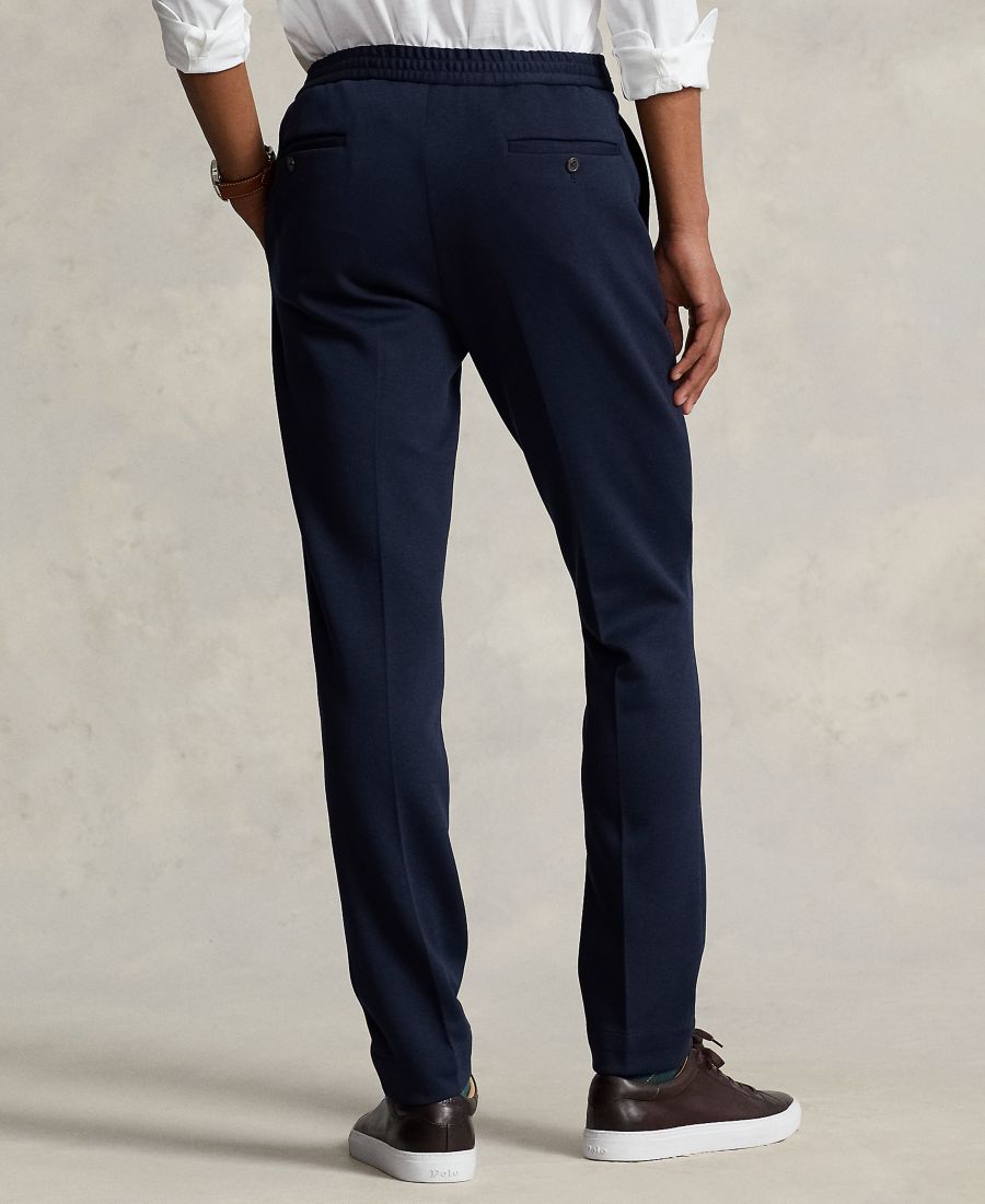 Мужские плиссированные брюки из двойной вязки Polo Ralph Lauren, Aviator Navy — фото 2