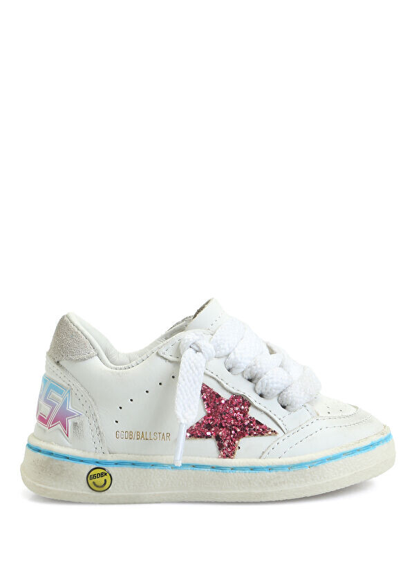 Кожаные кроссовки Ballstar для девочек Golden Goose, белый